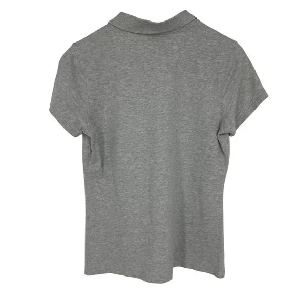Vineyard Vines Womens Gray Short Sleeve Polo Shirt Size M Cotton Blend - Picture 7 of 10